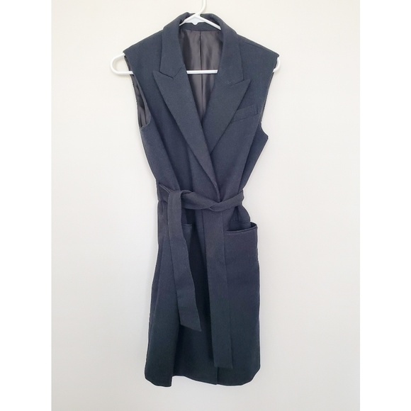gleigh Jackets & Blazers - Gleigh collard belted vest dark gray